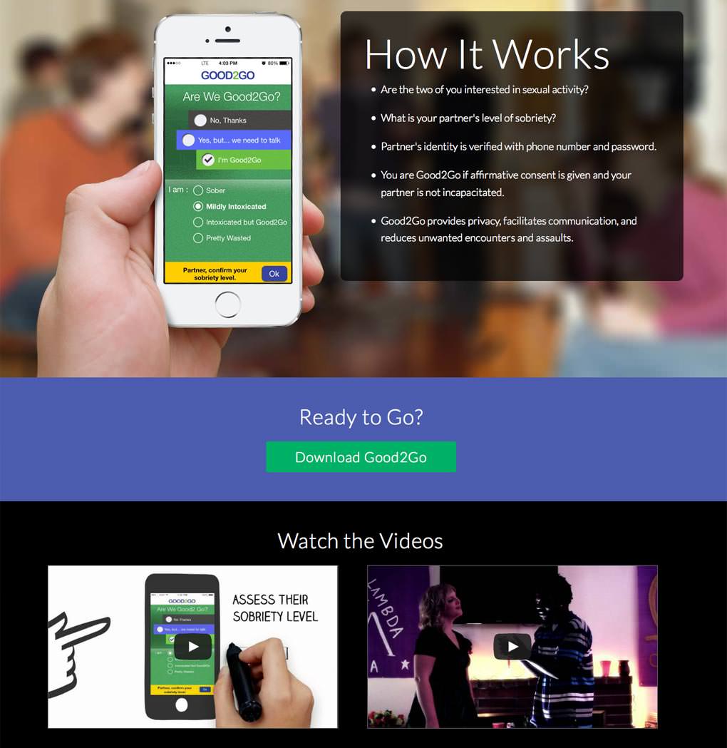 Mobile Responsive Website Design for Good2Go App - Robert Rusnak