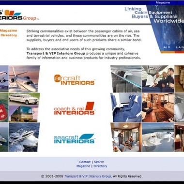 Family of publishing property logo and corporate website design